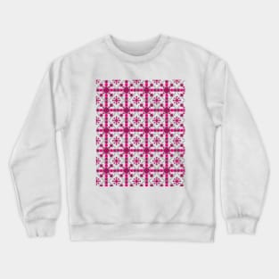 Seamless pattern with flower shapes circles Crewneck Sweatshirt